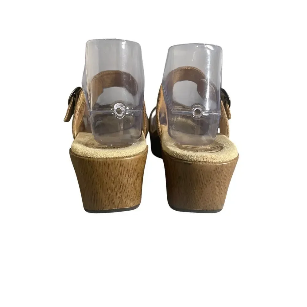 Dansko Women’s Sophie Iridescent Brown Heeled Slide Sandals Size-40 US-10
